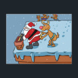 Carte Postale Dessin animé de Santa Claus christmas<br><div class="desc">christmas santa claus reindeer ,  visage smile desnowflake,  man happiness art colorful,  new year smiling joy ,  cheerful bag funny ,  beard red xmas fun ,  cube happy winter merry ,  holiday cartoon,  irréfutiment les</div>