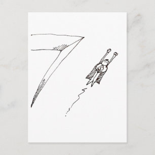 Carte Postale Dessin animé de super-héros volant