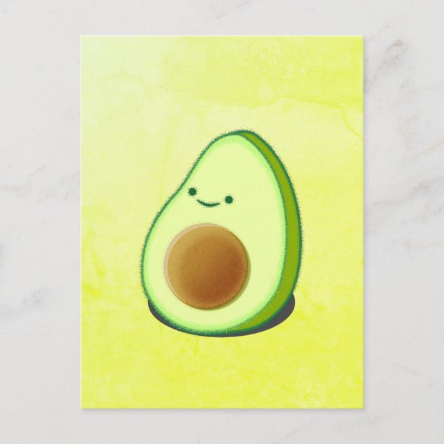Carte Postale Dessin Avocado mignon (Devant)
