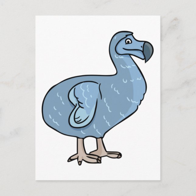 Carte Postale Dessin bleu Dodo Bird (Devant)