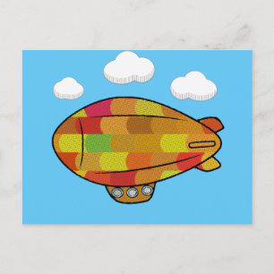 Carte Postale Dessin Blimp Style Vintage