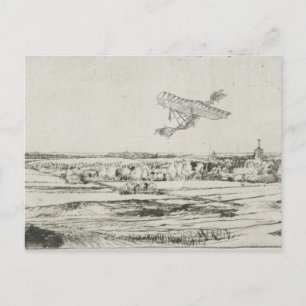 Carte Postale Dessin d'art de la machine de vol de l'avion vinta