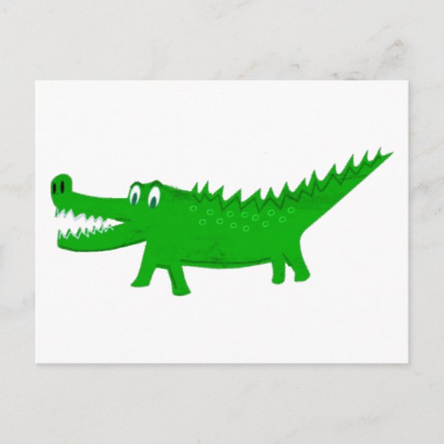 Carte Postale Dessin de bébé alligator mignon (Devant)
