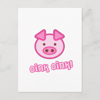 Carte Postale Dessin de bébé cochon