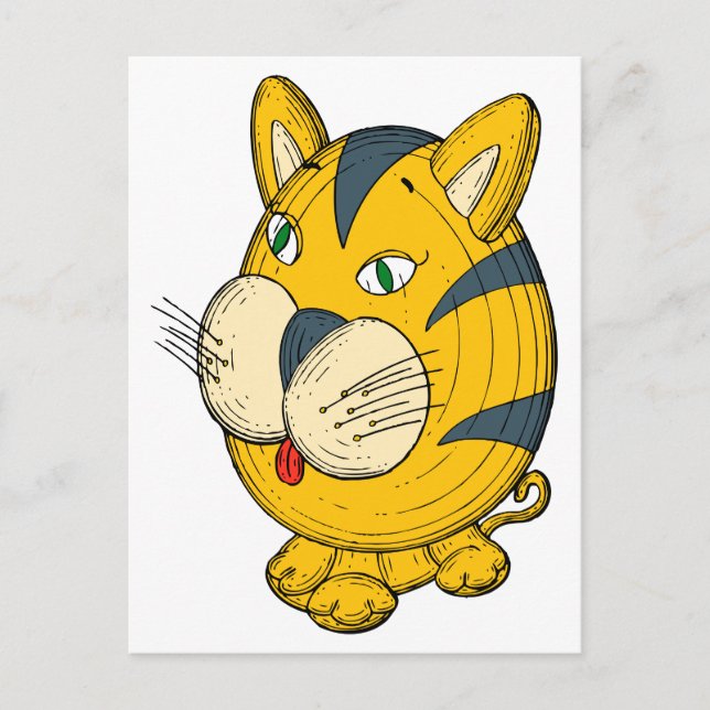 Carte Postale Dessin de chat (Devant)