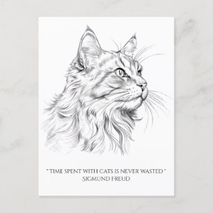 Carte Postale Dessin de chat