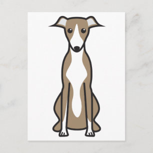 Carte Postale Dessin de Chien Whippet