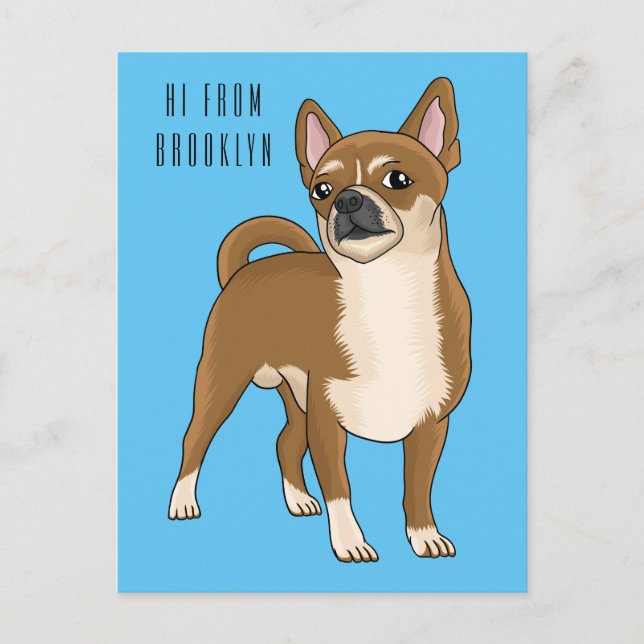 Carte Postale Dessin de Chihuahua pour chien (Devant)