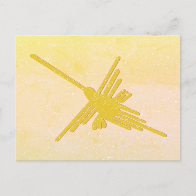 Carte Postale Dessin de colibri des lignes de Nazca, Pérou (Devant)