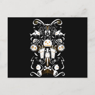 Carte Postale Dessin de collage d'Halloween