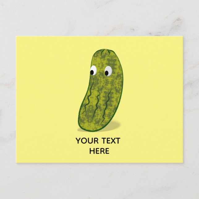 Carte Postale Dessin de cornichon de dessin animé mignon (Devant)