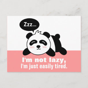 Carte Postale Dessin de Cute and Lazy Panda