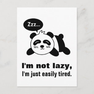 Carte Postale Dessin de Cute and Lazy Panda