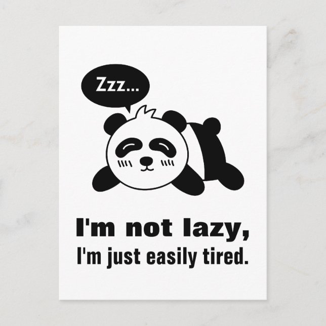 Carte Postale Dessin de Cute and Lazy Panda (Devant)