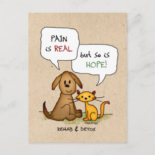 Carte Postale Dessin de désintoxication et de désintoxication : 