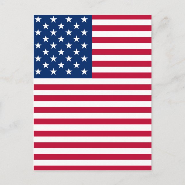 Carte Postale Dessin de fierté de drapeau américain USA (Devant)