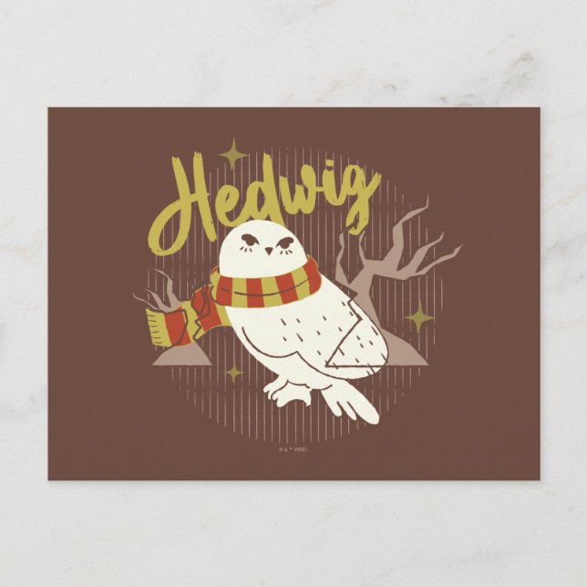 Carte Postale Dessin de la forêt fantaisiste d'Hedwig (Devant)