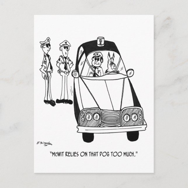 Carte Postale Dessin de la police 4821 (Devant)