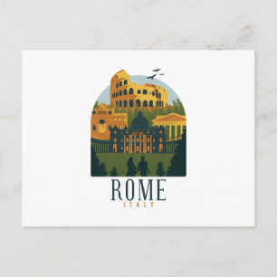 Carte Postale Dessin de la silhouette de Rome