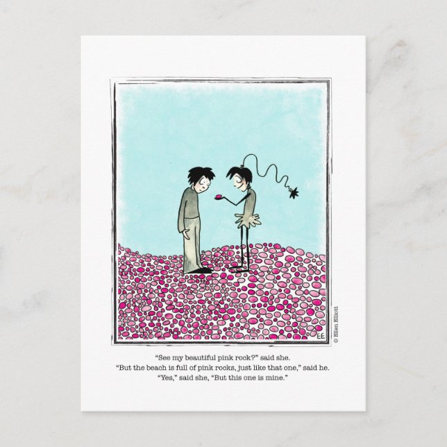 Carte Postale Dessin de PINK ROCKS par Ellen Elliott (Devant)