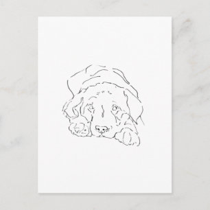 Carte Postale Dessin de poster, décoration murale d'un Labrador