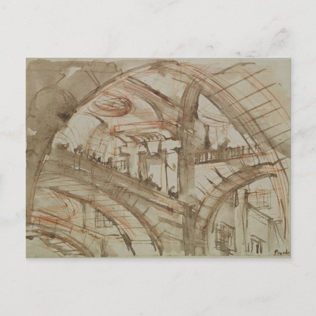 Carte Postale Dessin de prison imaginaire (Devant)