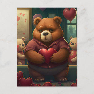 Carte Postale Dessin de Saint Valentin