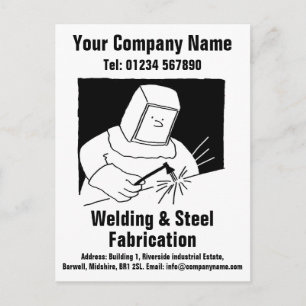 Carte Postale Dessin de soudage et de fabrication à personnalise