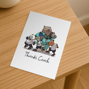 Carte Postale Dessin de wombat Merci entraîneur professeur d'édu