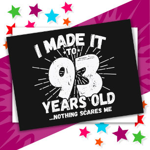 Carte Postale Dessin drôle et sarcastique pour 93 ans drôle