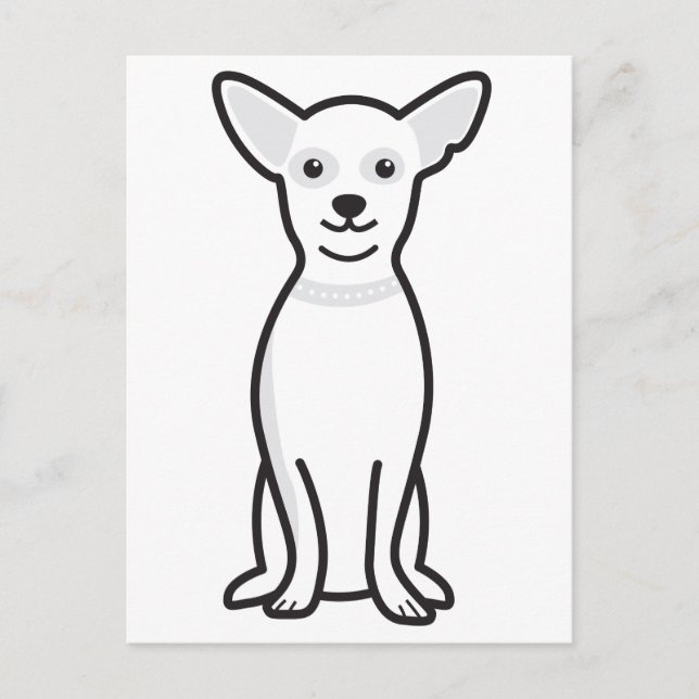 Carte Postale Dessin du Chihuahua Chig (Devant)