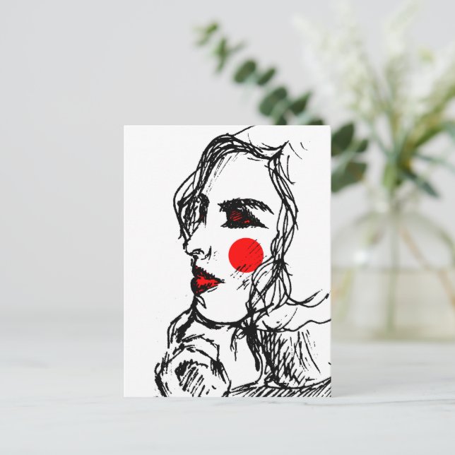 Carte Postale Dessin du modèle mode (Debout devant)