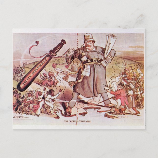 Carte Postale Dessin du président Roosevelt (Devant)