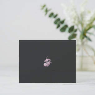 Carte Postale dessin d'un plante aux fleurs violettes