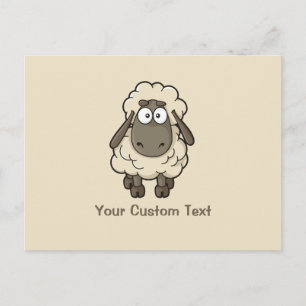Carte Postale Dessin en mouton beige