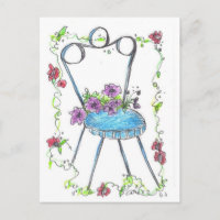 Dessin Fleurs de chaise antique