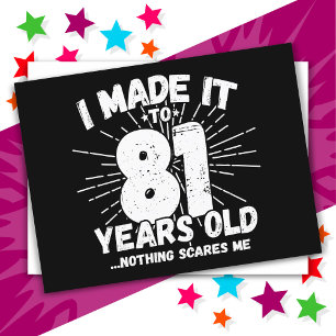 Carte Postale Dessin humoristique sarcastique de 81 ans pour un 