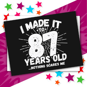 Carte Postale Dessin humoristique sarcastique de 87 ans pour un 