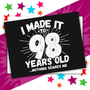 Carte Postale Dessin humoristique sarcastique de 98 ans annivers