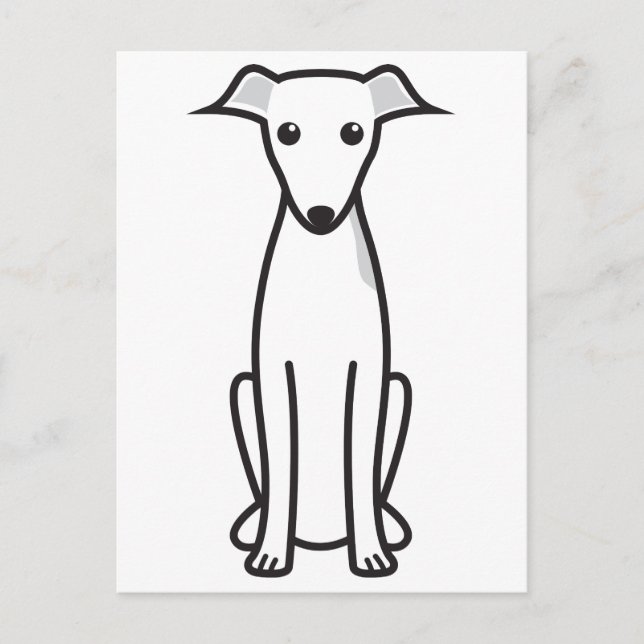 Carte Postale Dessin italien Greyhound Dog (Devant)