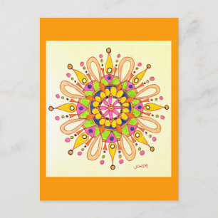 Carte Postale Dessin original Mandala
