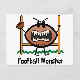 Carte Postale Dessin Sport Clip Art Angry Mad Football Monster