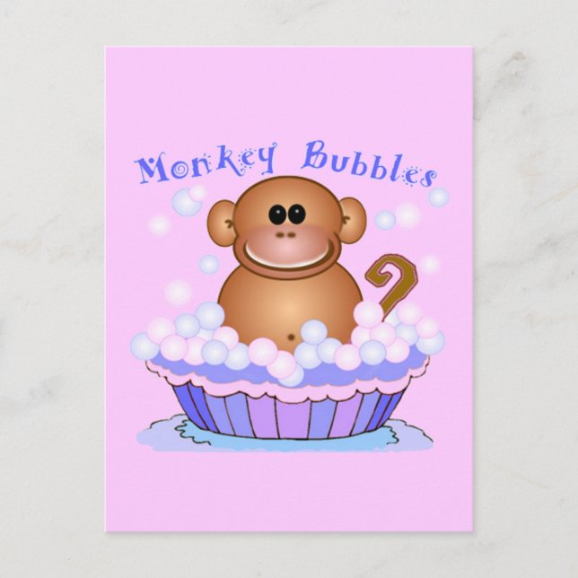 Carte Postale Dessin sur singe (Devant)