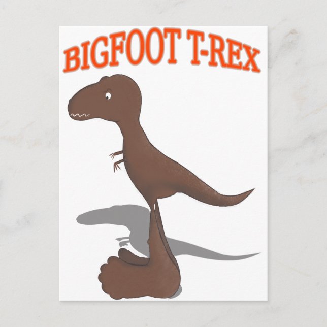 Carte Postale Dessin T-Rex Bigfoot (Devant)