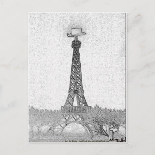Carte Postale Dessin Tour Eiffel Paris, Texas