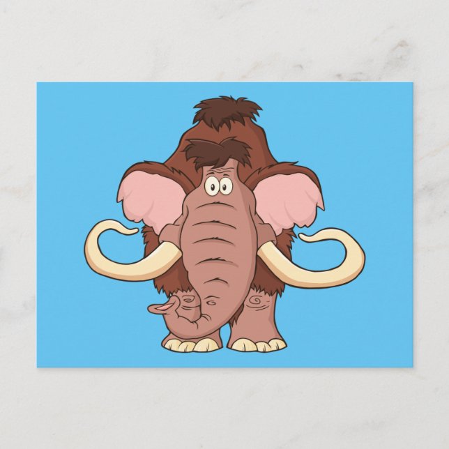 Carte Postale Dessin Wooly Mammoth (Devant)