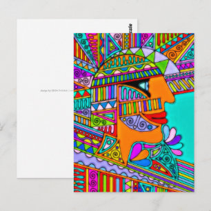 Carte Postale Dessiné à la main par EDDArt - Pharaoh 1