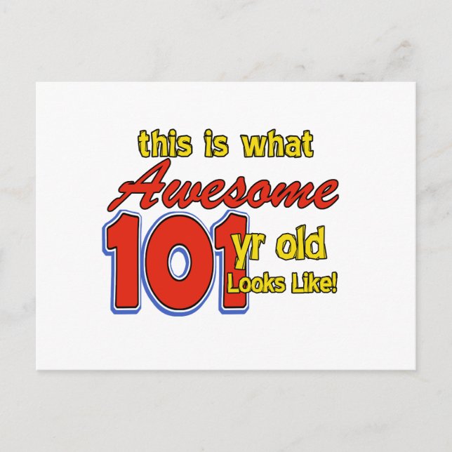 CARTE POSTALE DESSINS ANNIVERSAIRES DE 101 ANS (Devant)
