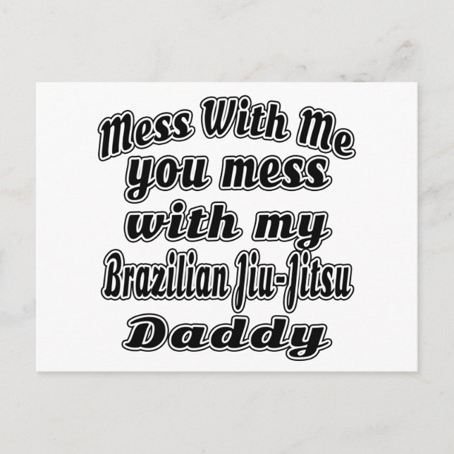 Carte Postale Dessins du Jiu-Jitsu cool (Devant)