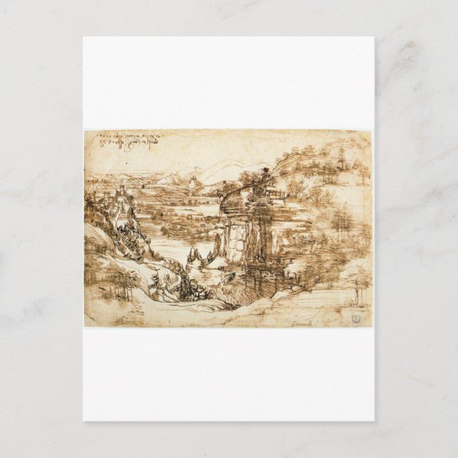 Carte Postale Dessins par Leonardo da Vinci (Devant)